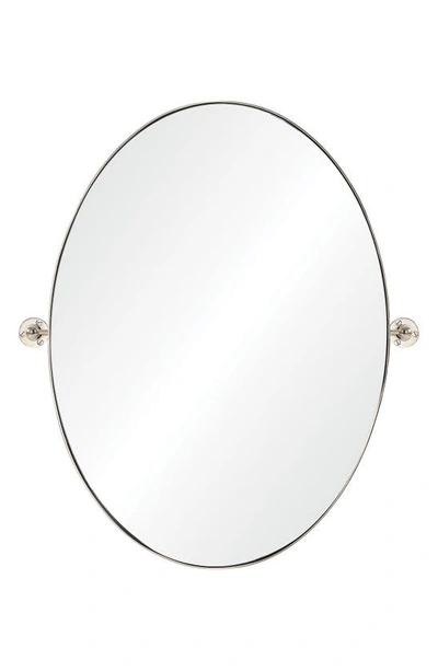 Renwil Azalea Oval Wall Mirror In Polished Nickel