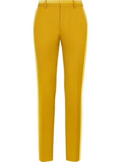 Fendi Tailored Two-tone Trousers In Jaune