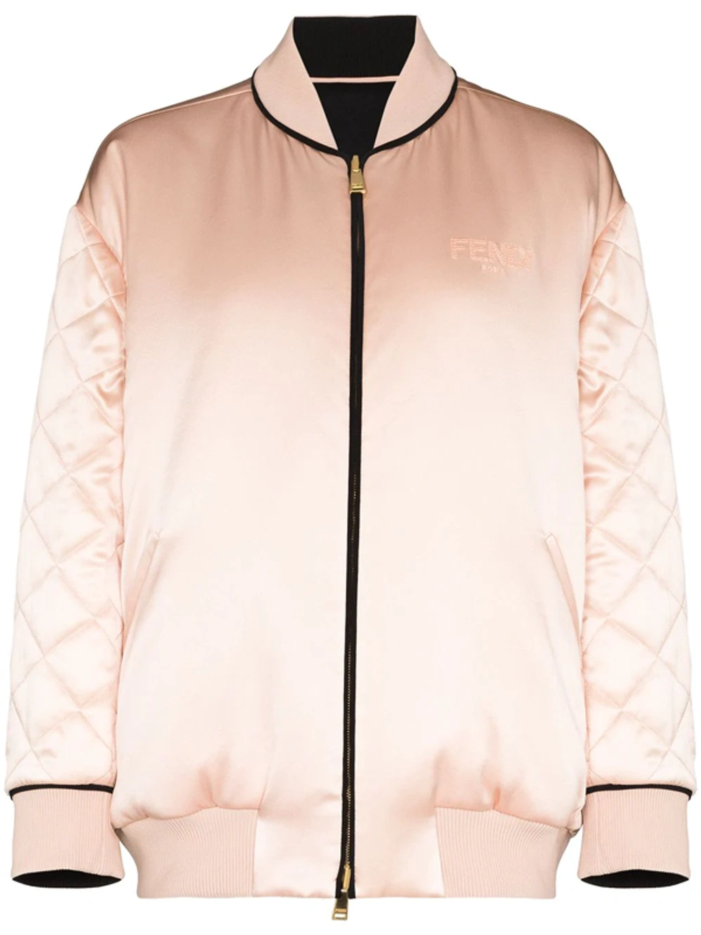 ジャケット FENDI Reversible patchwork silk bomber Fendi Reversible Patchwork Silk Bomber | italist