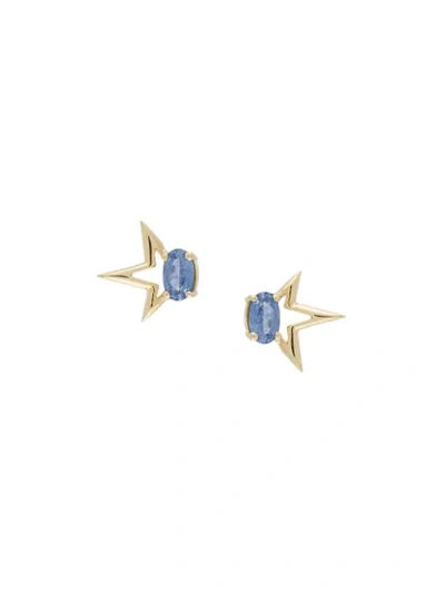 Le Ster 18kt Yellow Gold Sapphire Whaam Earrings