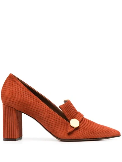 L'autre Chose Pointed-toe Loafers In Orange