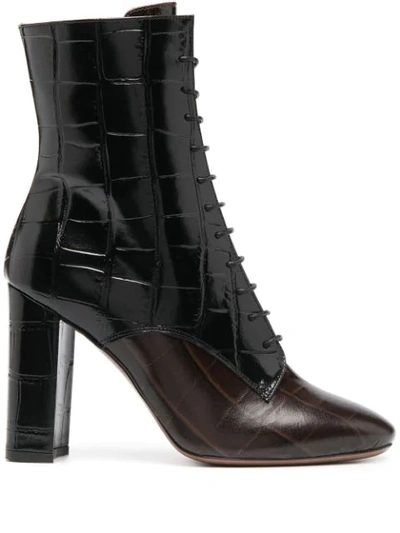 L'autre Chose Stivaletto Lace-up Boots In Brown