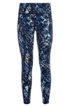 Sweaty Betty Power Pocket Workout Leggings In Blue Quartz Snake Print