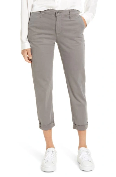Ag Caden Crop Twill Trousers In City Shadow