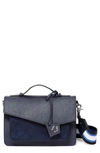 Botkier Cobble Hill Leather Crossbody Bag In Navy