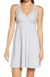 Fleur't Belle Epoque Lace Chemise In Heather Grey