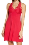 Fleur't Belle Epoque Lace Chemise In Sunkissed Red