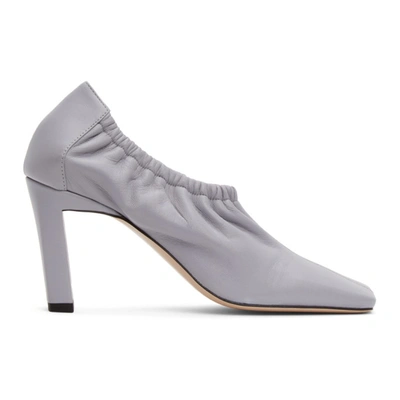 Wandler Grey Mia Mules In Concrete