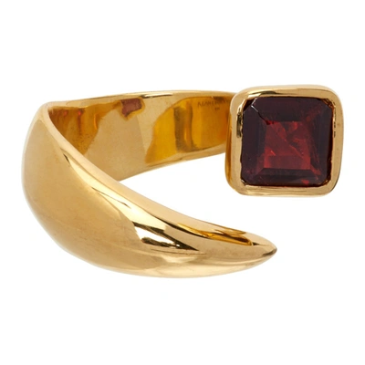 Alan Crocetti Gold And Burgundy Garnet Ring