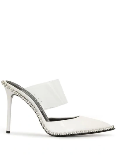 Alexander Wang Rina Studded Pointed Mules In White