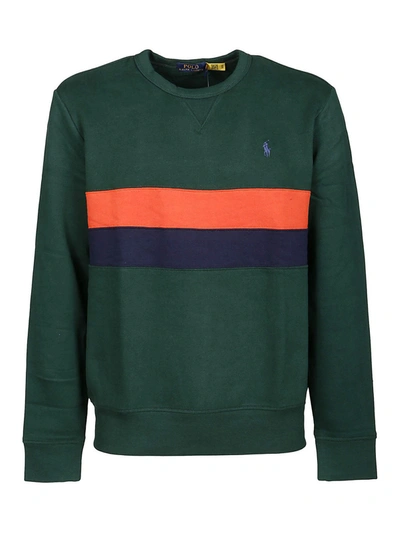 Polo Ralph Lauren Logo Embroidery Sweatshirt In Green