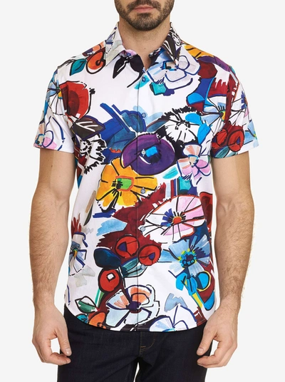 Robert Graham Danti Floral Short Sleeve Button-up Shirt In Multi