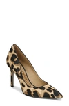 Sam Edelman Women's Hazel Pointed Toe Leopard Print Calf Hair High-heel Pumps