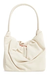 Staud Felix Leather Top Handle Bag In Cream