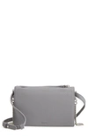 Allsaints Fetch Leather Bag In Mist Grey