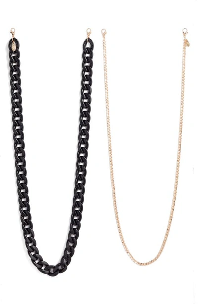 8 Other Reasons 2-pack Adult Face Mask Chains In Gold/black