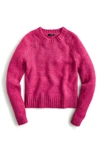 Jcrew Crewneck Sweater In Fuchsia Multi Heather
