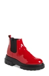 Agl Attilio Giusti Leombruni Maxine Chelsea Boot In Red Patent