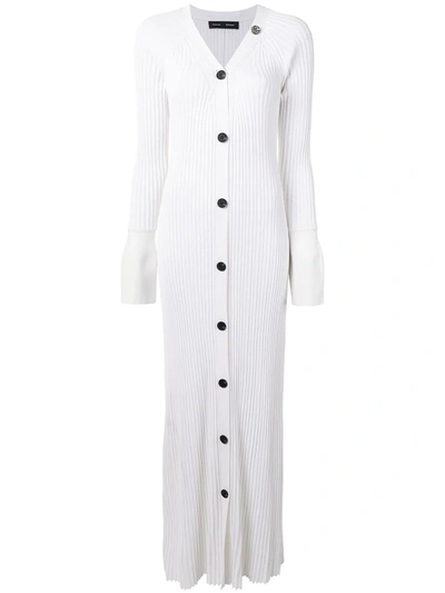 Proenza Schouler Women's Ribbed-knit Maxi Sweater Dress In Neutral,white