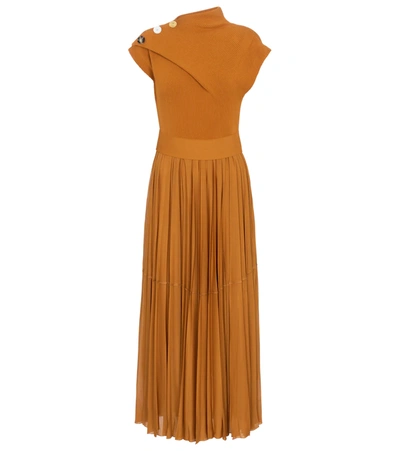 Proenza Schouler Women's Ribbed-knit And Jersey Maxi Dress In 220 Bronze/orange