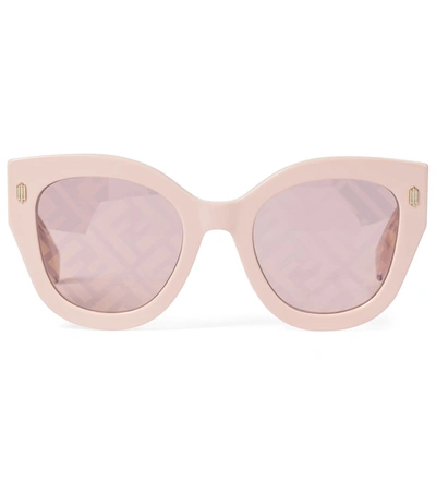 Fendi Oversized Round Acetate Sunglasses In Pink