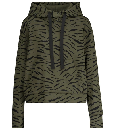 Velvet Roseanne Printed Cotton Hoodie In Green