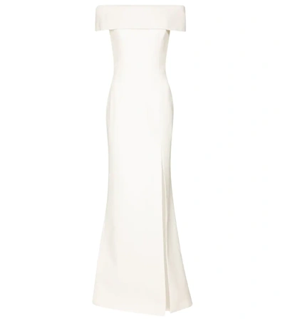 Rebecca Vallance Bridal Venice Crêpe Off-the-shoulder Gown In Ivory