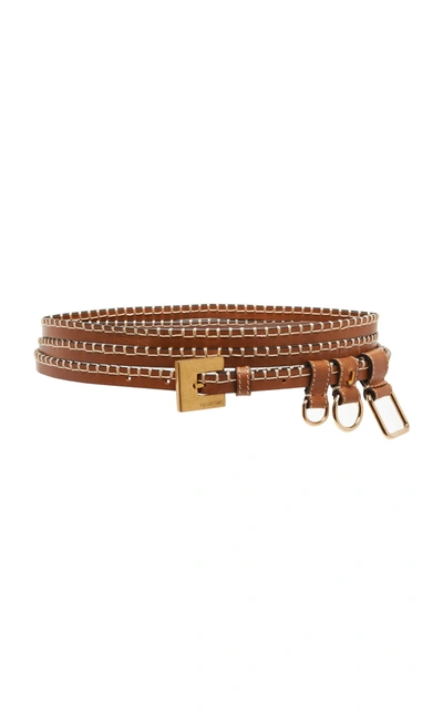 Jacquemus Women's La Moisson Wrap-around Leather Belt In Brown