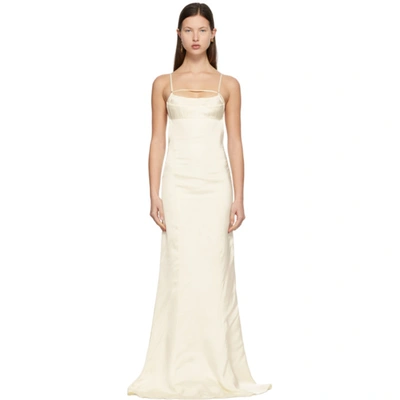 Jacquemus Off-white 'la Robe Novio' Dress In Beige