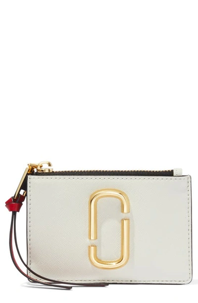 The Marc Jacobs Marc Jacobs Snapshot Leather Id Wallet In Coconut Multi