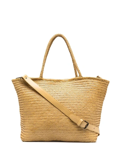 Officine Creative Susan Large Woven Leather Tote Bag In Neutrals