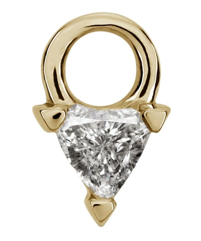 Maria Tash 18ct Diamond Trillion Charm In Gold