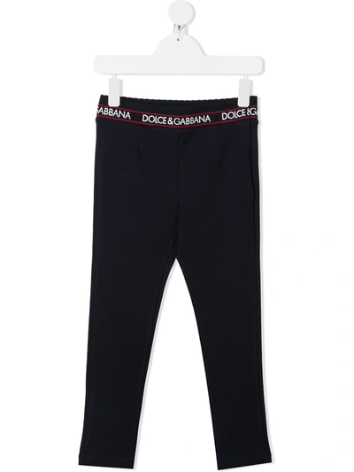 Dolce & Gabbana Kids' Leggings In Blue