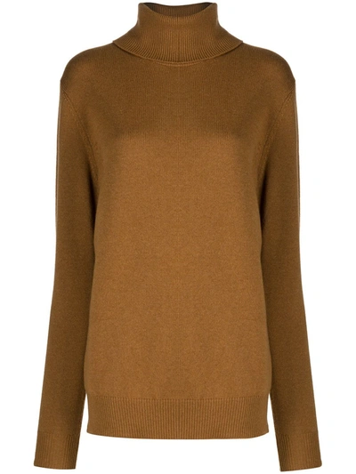 Dolce & Gabbana Turtleneck Pullover In Brown
