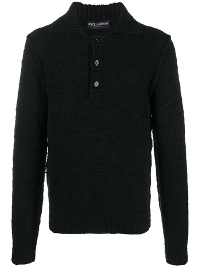 Dolce & Gabbana Polo In Black