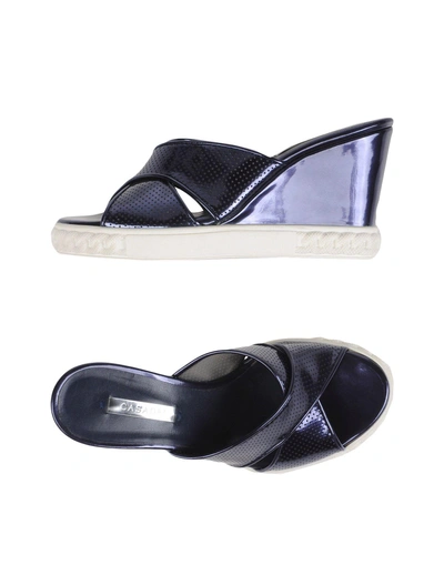 Casadei Sandals In Dark Blue