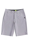 Quiksilver Kids' Union Heather Amphibian Hybrid Shorts In Sleet Gray