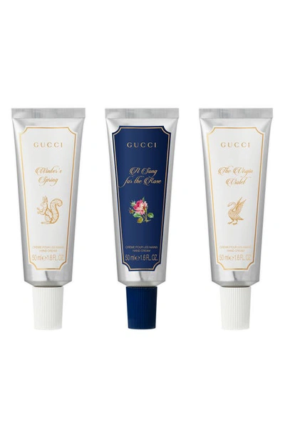 Gucci The Alchemist's Garden Hand Cream Collection 3 X 50ml In White