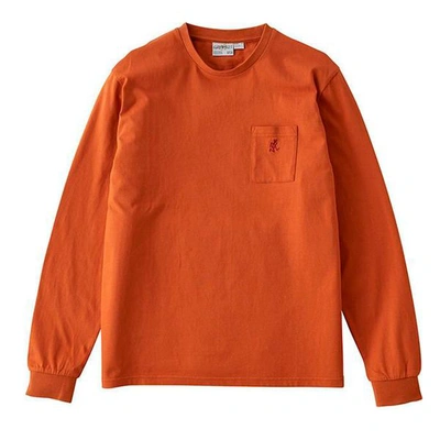 Gramicci Fleece Crewneck Pullover Shirt In Orange