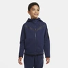 Nike Sportswear Tech Fleece Big Kids' Full-zip Hoodie In Blue