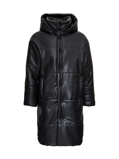 Nanushka Eska Hooded Down Coat In Black