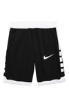 Nike Kids' Dry Elite Stripe Athletic Shorts In Black
