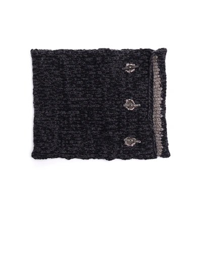 The Viridi-anne Mixed Grey & Black Snood