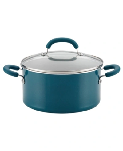 Rachael Ray Create Delicious Aluminum Nonstick 6-qt. Stockpot In Teal Shimmer