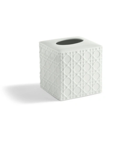 Cassadecor Embossed Porcelain Tissue Holder Bedding In White