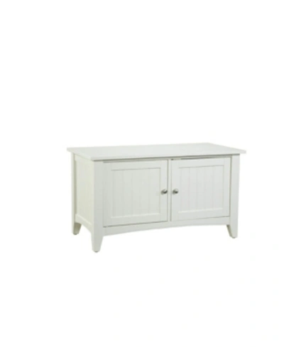 Alaterre Furniture Shaker Cottage Storage Cabinet Bench In Ivory