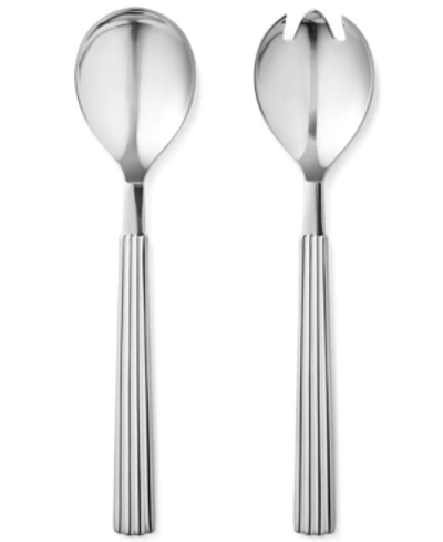 Georg Jensen Bernadotte 2-piece Stainless Steel Salad Spoon Set