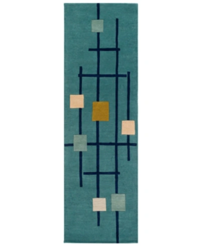 Surya Forum Fm-7201 Teal 2'6" X 8' Runner Area Rug