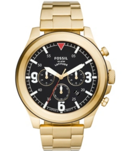 Fossil Men's Latitude Gold-tone Bracelet Watch 50mm
