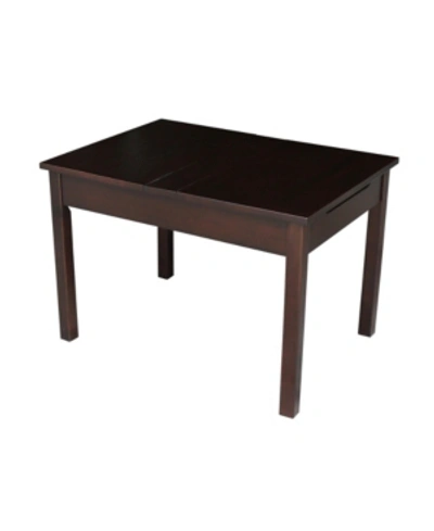 International Concepts Table With Lift Up Top For Storage In Brown